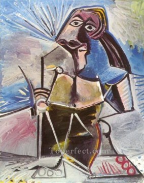 Seated Man 1971 Pablo Picasso Oil Paintings